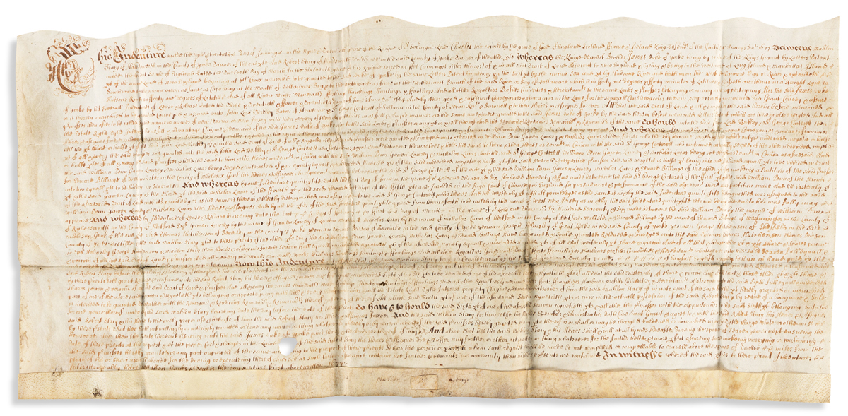 (NEW JERSEY.) Deed for a portion of West Jersey near Trenton, predating the first English settlement.